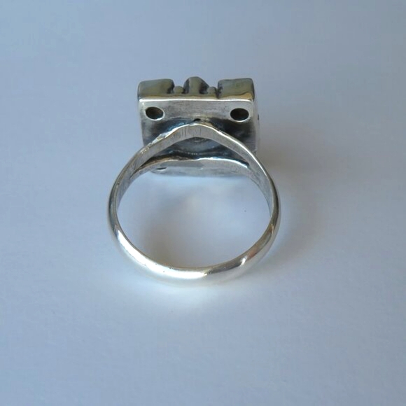 Natural Garnets Amethysts Peridots In Sterling Silver Mosaic Ring. Size 8.25 - Picture 12 of 17